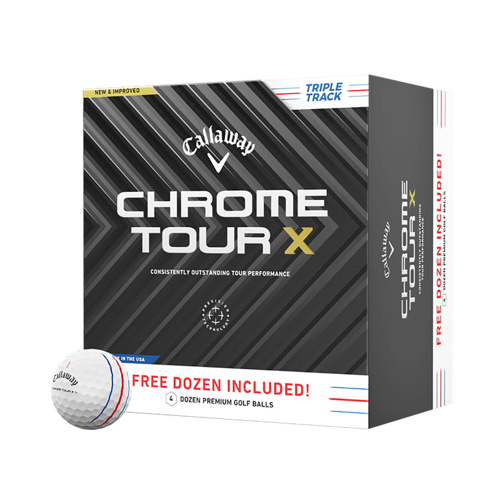 Callaway Chrome Tour X Triple Track Golf Balls - Buy 3 DZ Get 1 DZ